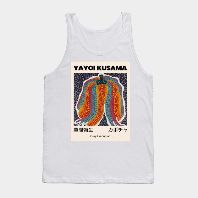 Yayoi Kusama Pumpkin Forever Exhibition Tank Top by VanillaArt